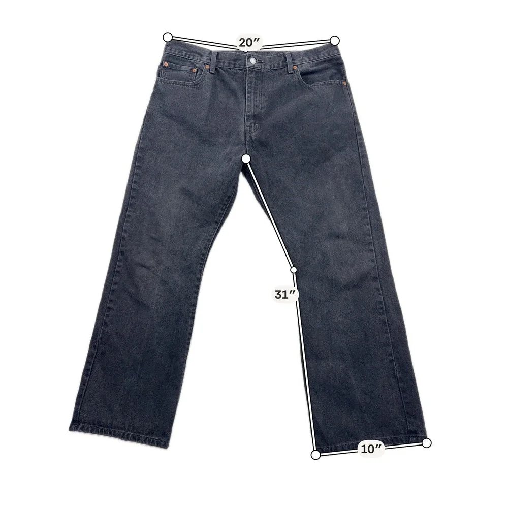 Levi's Jeans 517 Bootcut W40 L30 Classic 5-Pocket Black Denim Mens